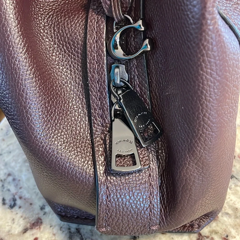 Coach Dalton 31 Leather Shoulder Bag, Oxblood - Picture 5 of 10